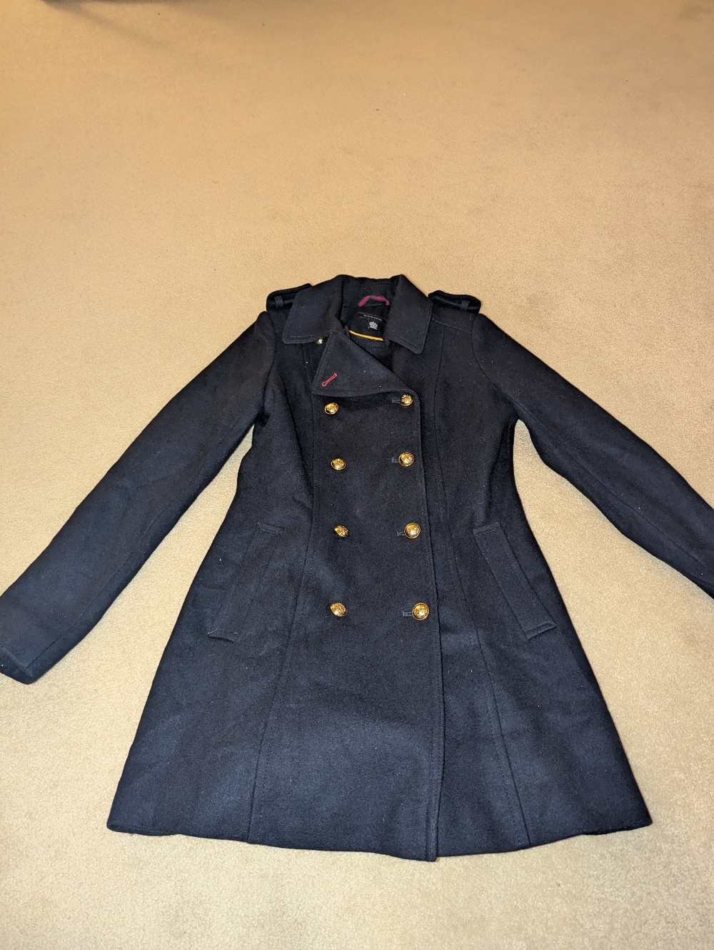 Tommy Hilfiger Women's 60% Wool Coat SIZE 4 Color New Midni